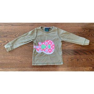 Mini Boden Pink Guitar Appliqué Shirt 2-3Y Toddler Play Condition
